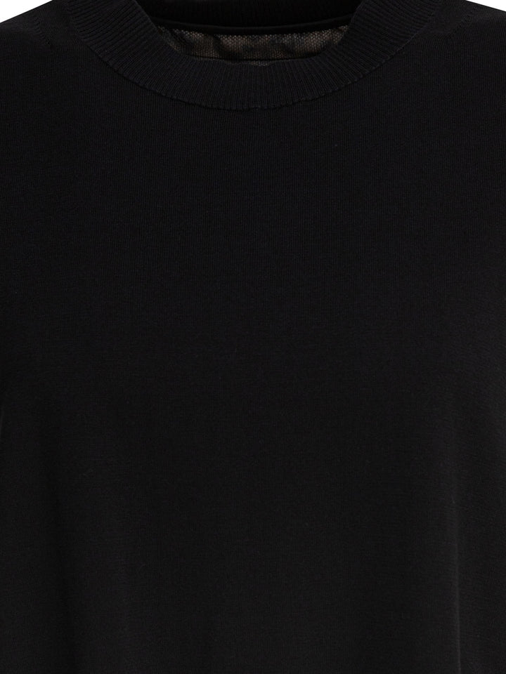 Sacai Leopard Print Top Top - Nero | 7c96350f007393635ecb3454d881923b9d9eb70d