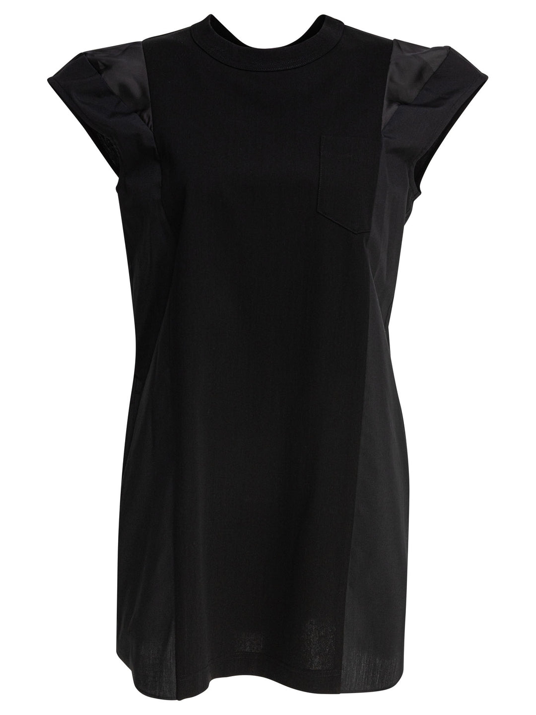 Sacai Cotton Jersey Dress Abiti - Nero | dc28e73f7d6ae615b887315c017372ce71eaafd2
