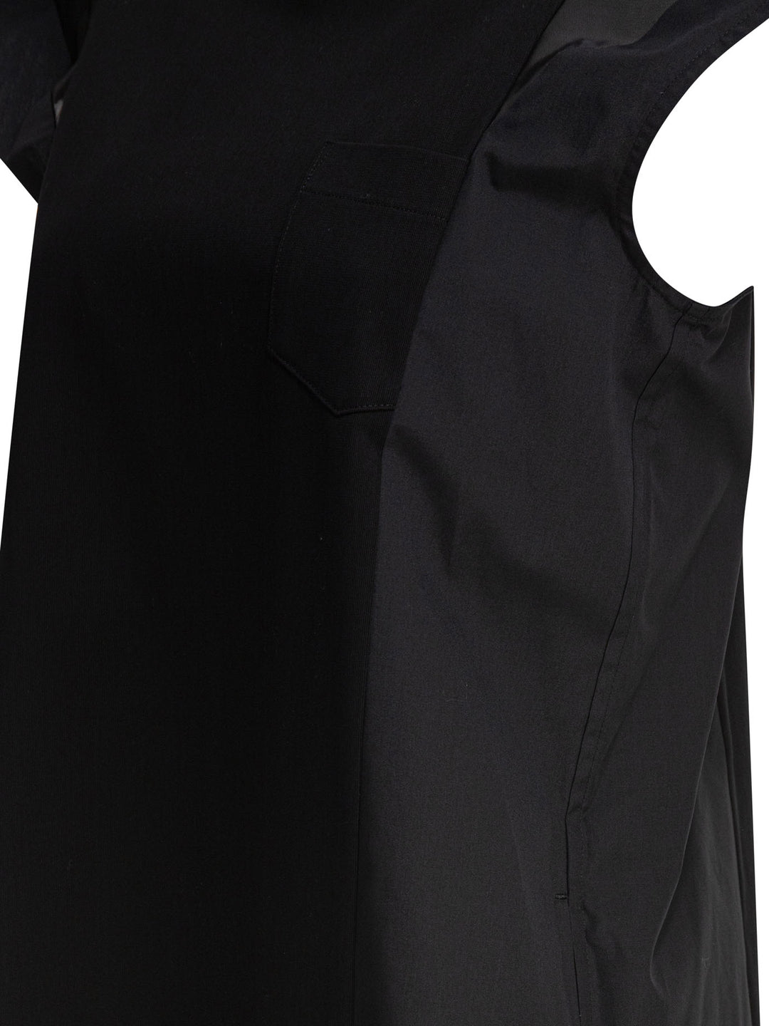 Sacai Cotton Jersey Dress Abiti - Nero | 7bfea44af60407f5e52be5fd1fbc3de8ed7199ec