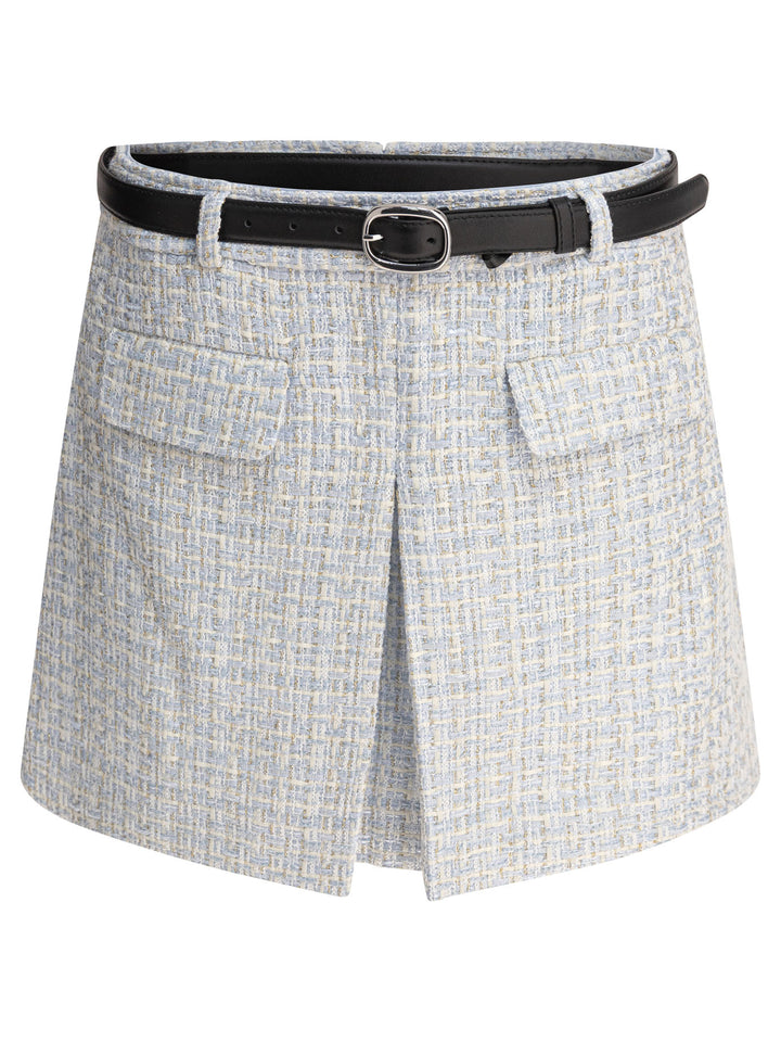 Self-Portrait Belted Miniskirt Gonne - Blu | 8551b10bb923239b1e9d3507f14fe866b773bc86