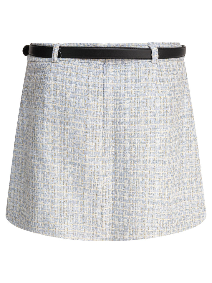Self-Portrait Belted Miniskirt Gonne - Blu | 1741560fcf4945358482efc5820f305b1860a9f6