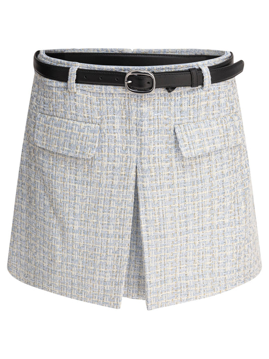 Belted Miniskirt Gonne Blu