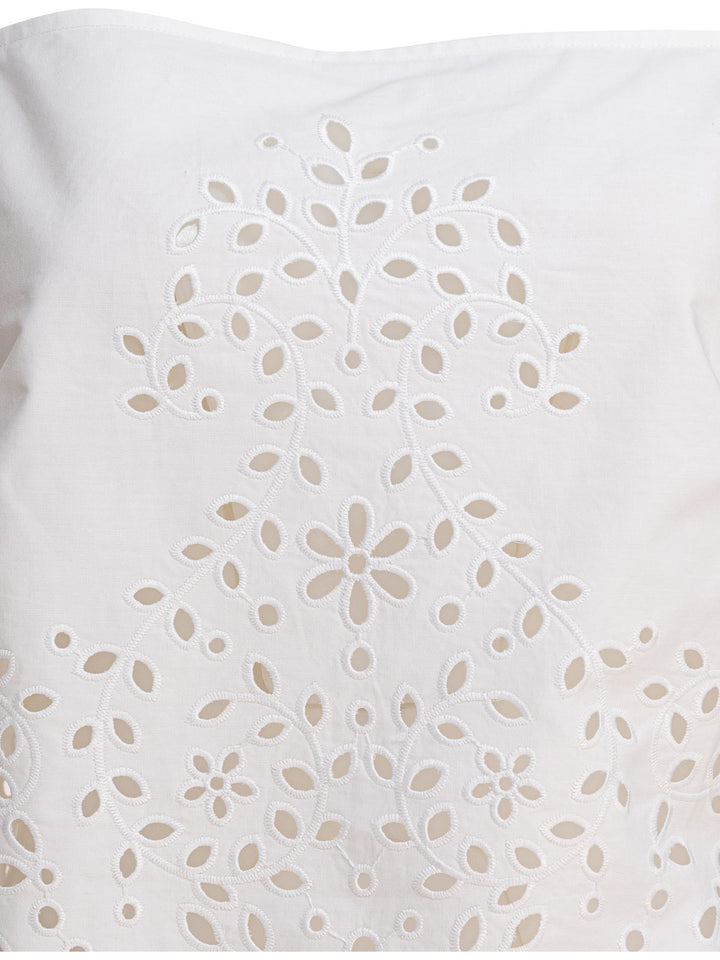 Self-Portrait Cotton Embroidered Top Top - Bianco | f9c7e797c7865941a317238baae2e5727084162f