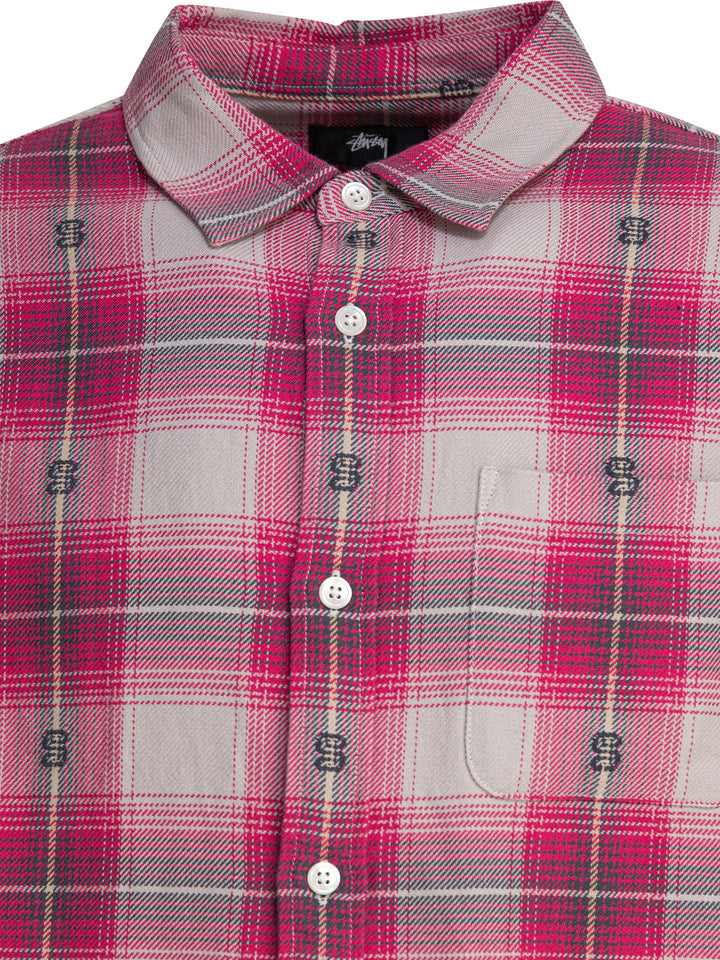 StüSsy Motif Plaid Shirt Shirts - Rosa | c4ae1bd68e707ef32067bf2535aa85e27e0b7ac5