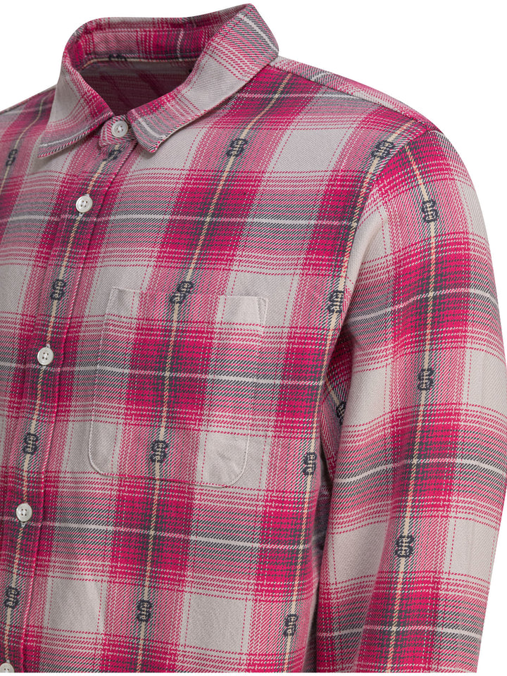 StüSsy Motif Plaid Shirt Shirts - Rosa | 15ecbc451d32e7d082d042476fd602833f88f738