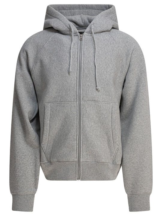 Zipper Hoodie Sweatshirts Grey