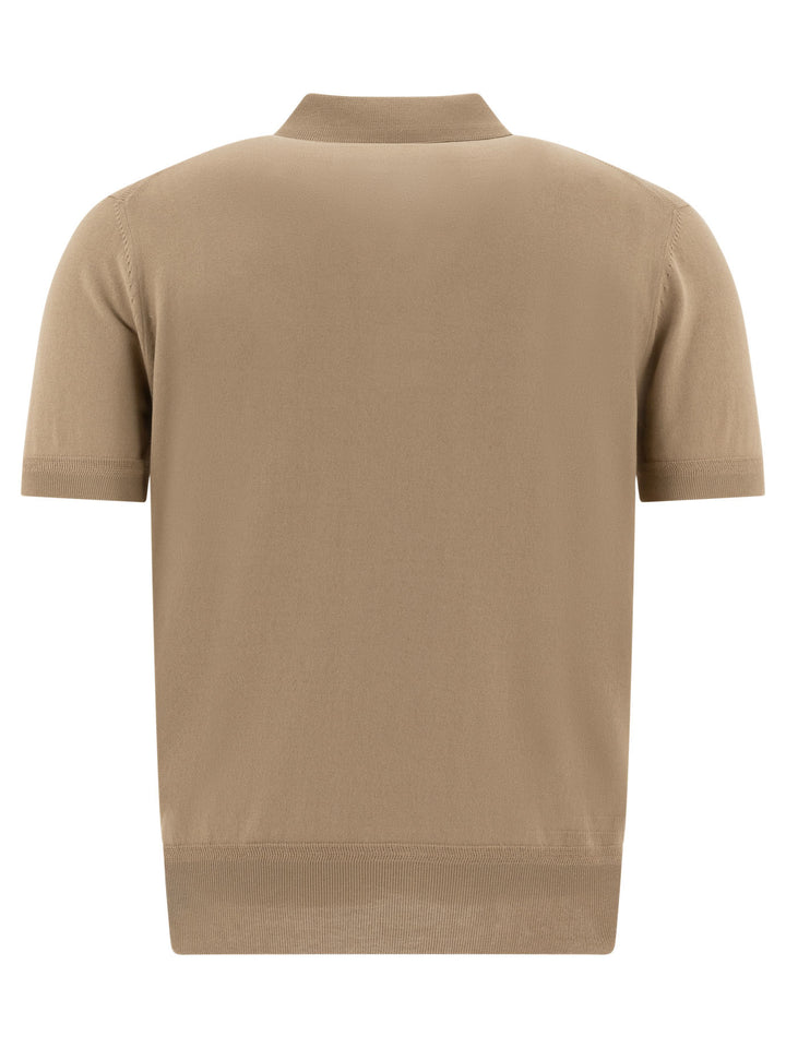 Tom Ford Polo aus Kaschmir und Seide Beige Poloshirt