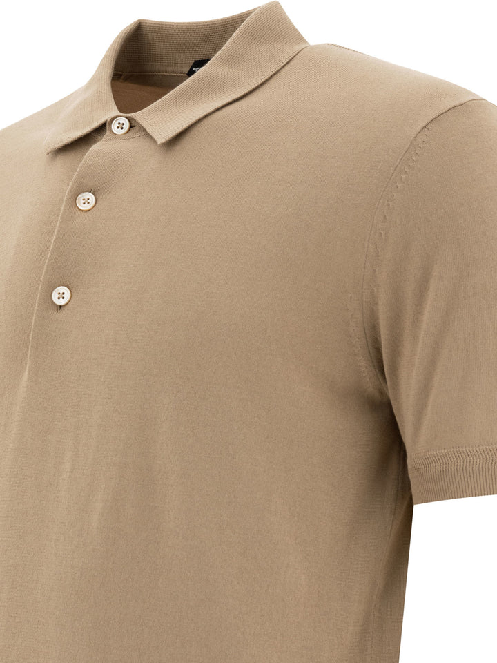 Tom Ford Polo aus Kaschmir und Seide Beige Poloshirt