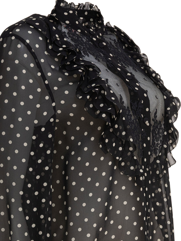 Valentino Silk Long-Sleeved Shirt Shirts - Nero | 20d3edfe5745cb5ac09b29d79a7133d890c03bae