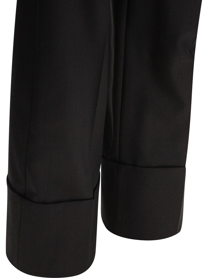 Valentino Wool Tailored Pants Trousers - Nero | 281b6b13fa3180ad6cb5712d77a6268cc6a2c865