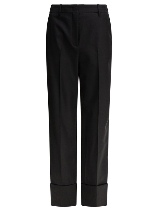 Wool Tailored Pants Trousers Nero