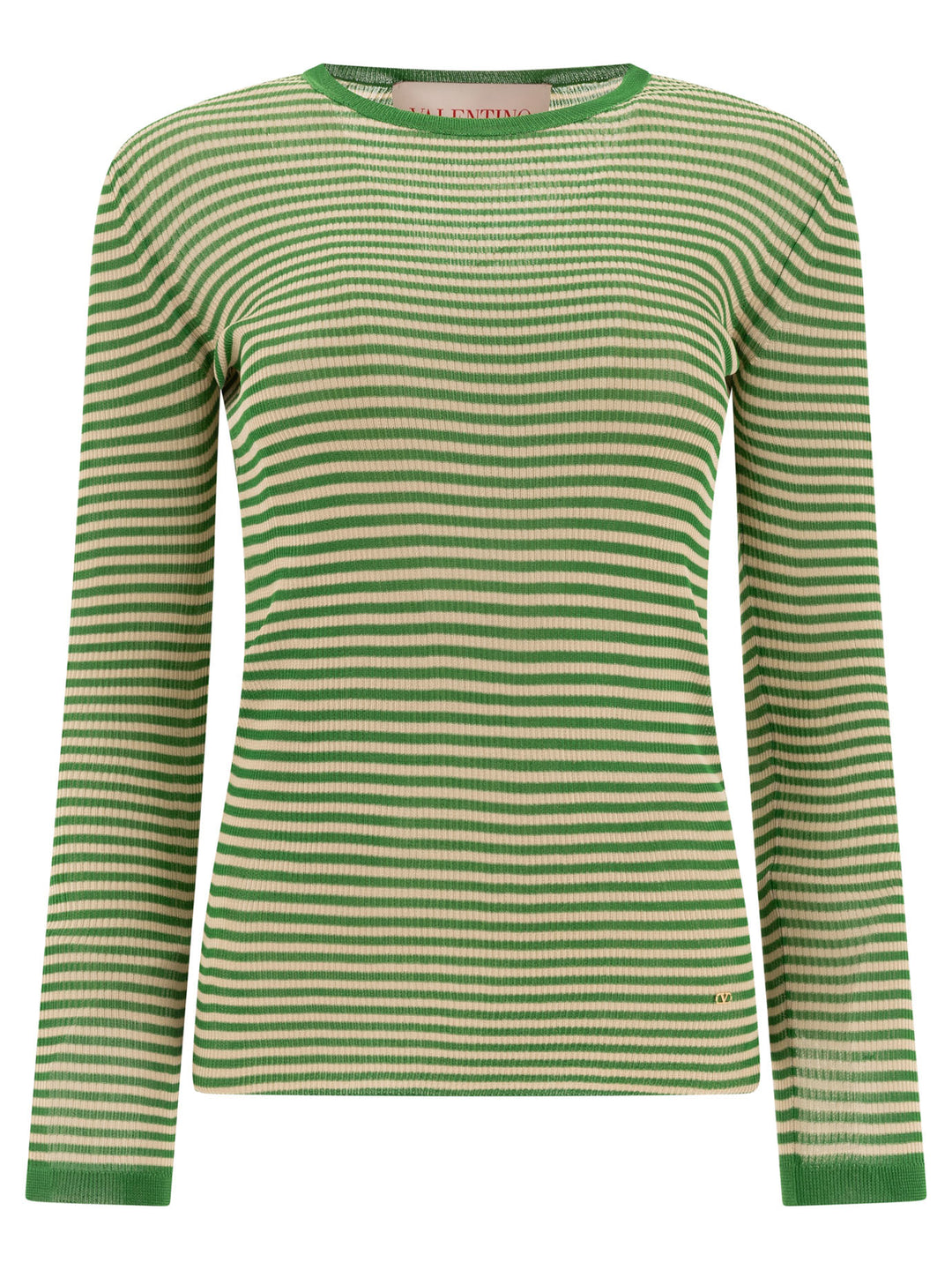 Valentino Silk Crewneck T-Shirt T-shirts - Verde | e49af9b1051e0afb87018fc9e53d692c103b40d4