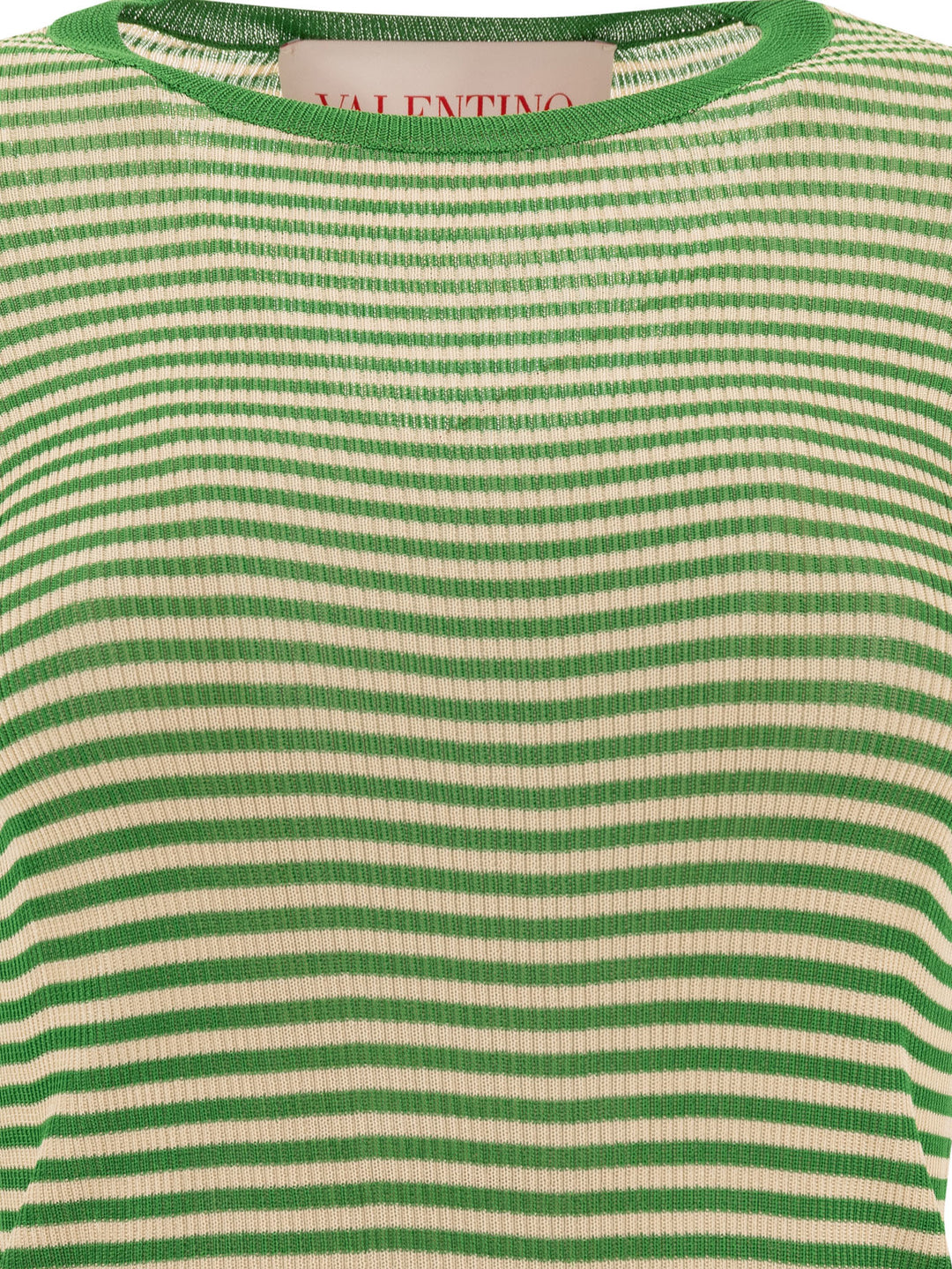 Valentino Silk Crewneck T-Shirt T-shirts - Verde | b2b737e8a19b3781ea93937affc1e892bc2d79db