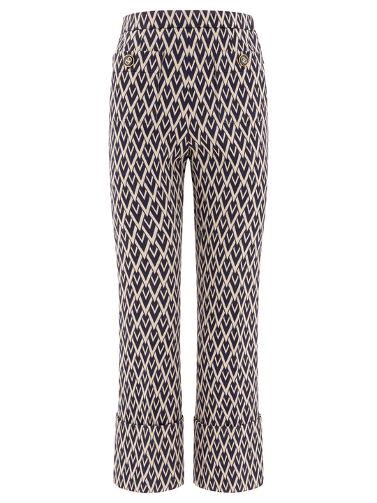 Wool Pants Trousers Blu