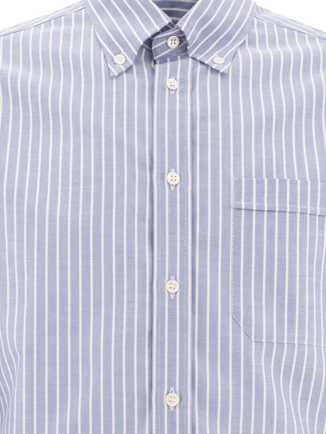 Valentino Cotton Striped Shirt Shirts - Light blue | f6004dc653ea66a45d8a12918d6b84ed6bc77e6b