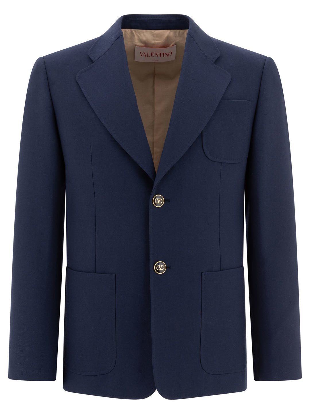 Valentino Virgin Wool Blazer Jackets and Coats - Blu | 11f6148da50ed8dcd2a6be04e750754b3cd4bb37