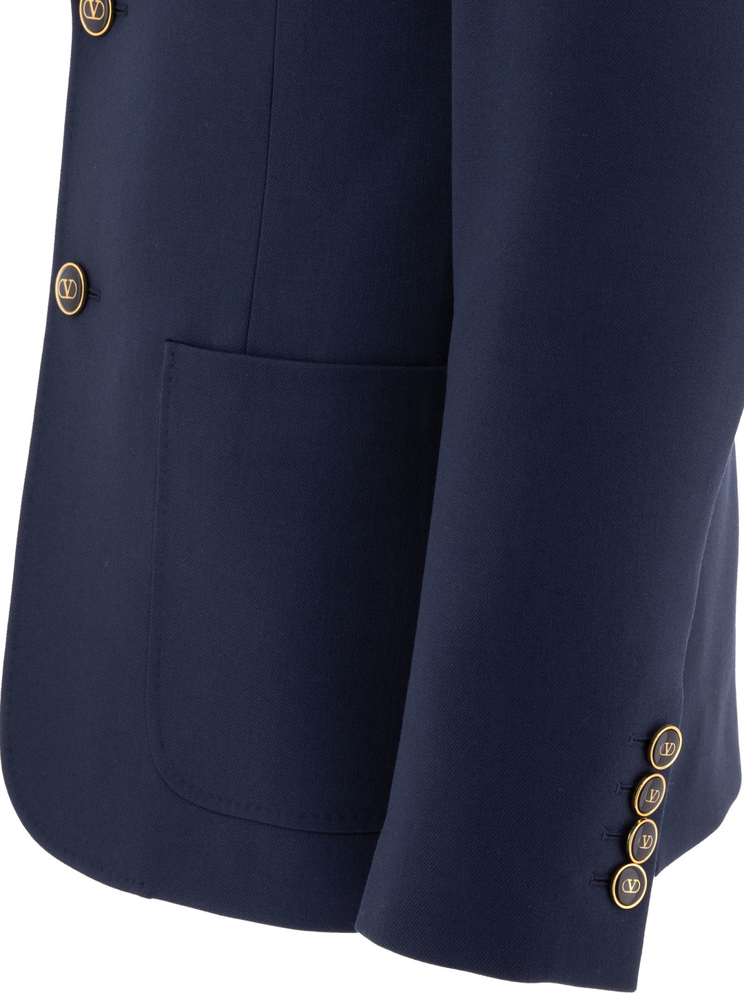 Valentino Virgin Wool Blazer Jackets and Coats - Blu | 8d8613c05217cc71255e7c572cf8e53984f4b87f