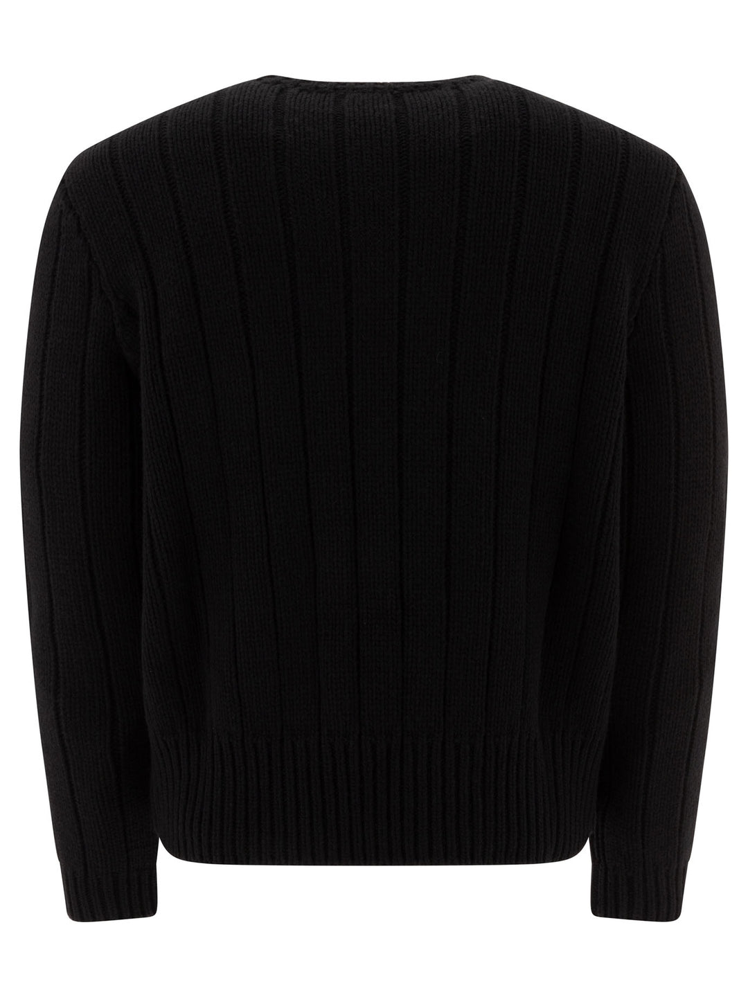 Valentino Virgin Wool Crewneck Sweater Knitwear - Nero | 1fa7242ce996c862a1c8859e7ac202f754b56520