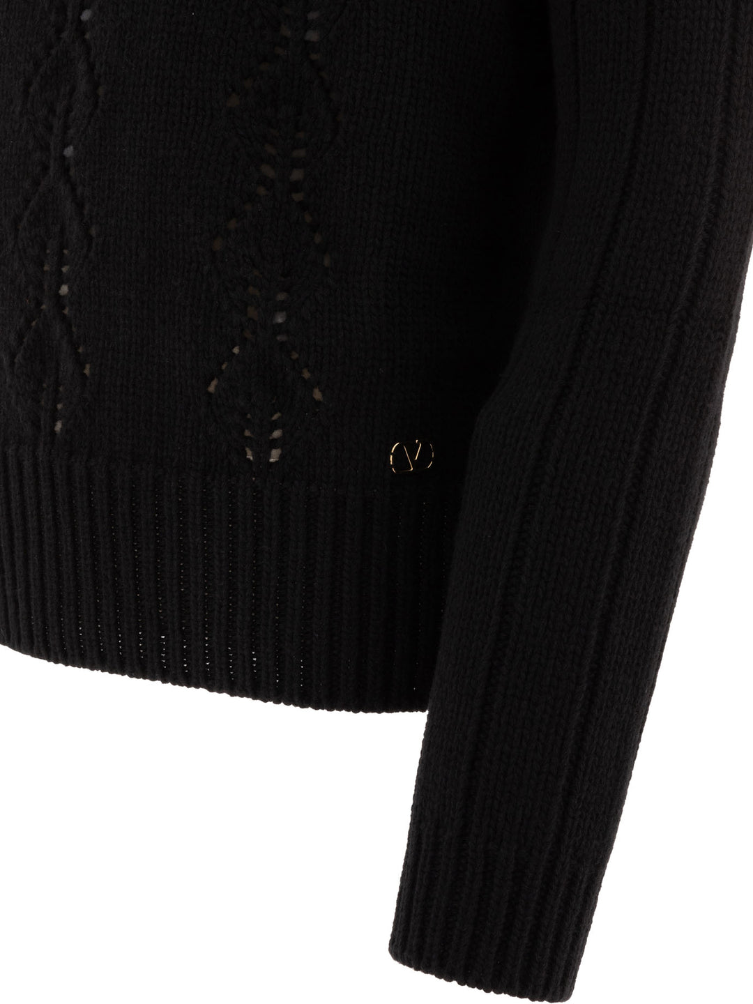 Valentino Virgin Wool Crewneck Sweater Knitwear - Nero | 908f406d652d605b20e2b65eeb5bcda33045dbce