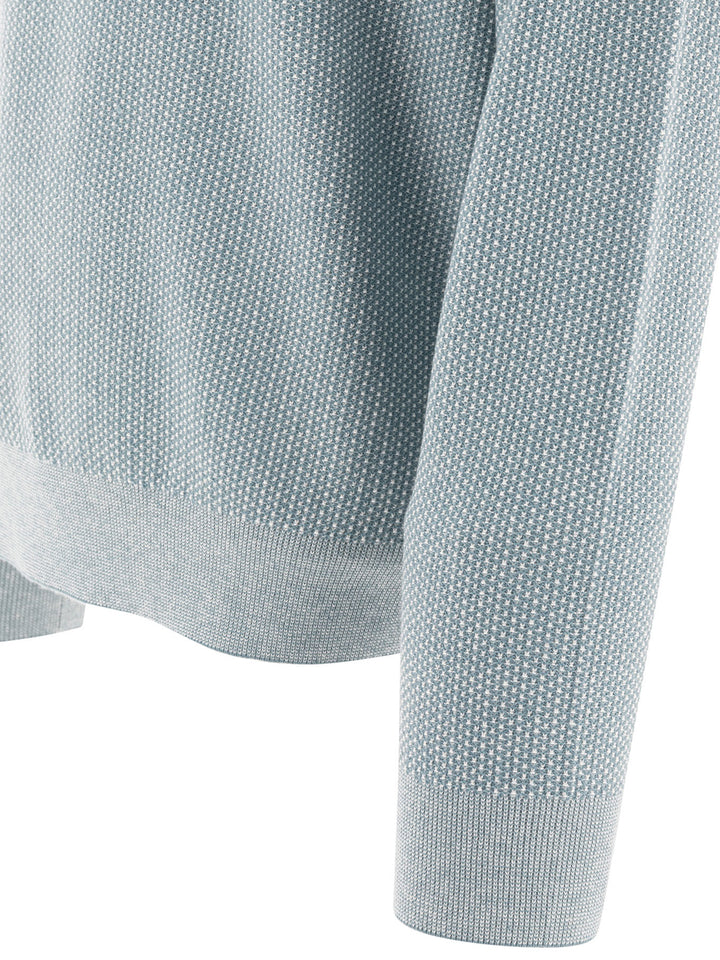 Vince Geo-Jacquard Knitwear - Light blue | 0d9f9941f398ff19a778fc9fe25017aae31b3a82