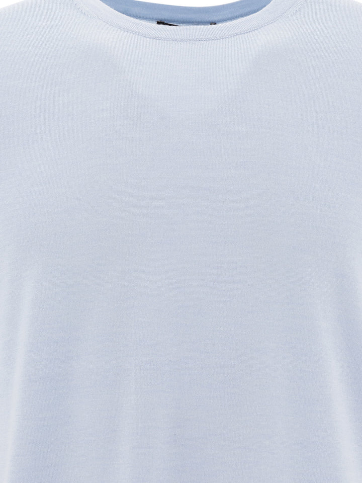 Vince Short-Sleeved Sweater Knitwear - Light blue | ff760dbaf95fcd9e6a8c9f3a8a4ff47c5d492cf2