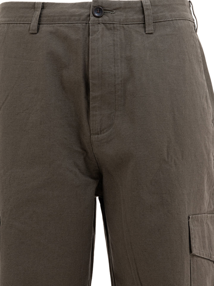 Vince Cotton And Linen Cargo Trousers - Verde | 19276b3372c54c10494fd1f25627252f35525357