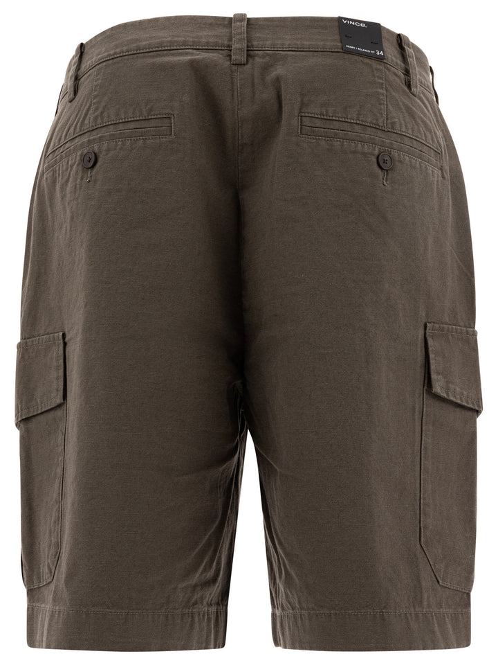 Vince Cotton And Linen Cargo Shorts - Verde | 5e737d061d219f122f8f1773d963ebb5322cd1ca
