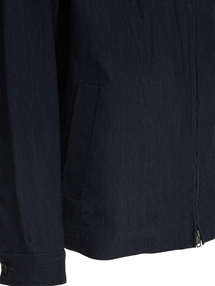 Vince Bomber Jacket Zipper Closure Jackets and Coats - Blu | 581c08a938534fa5e6ac0109142f847fc840f60c