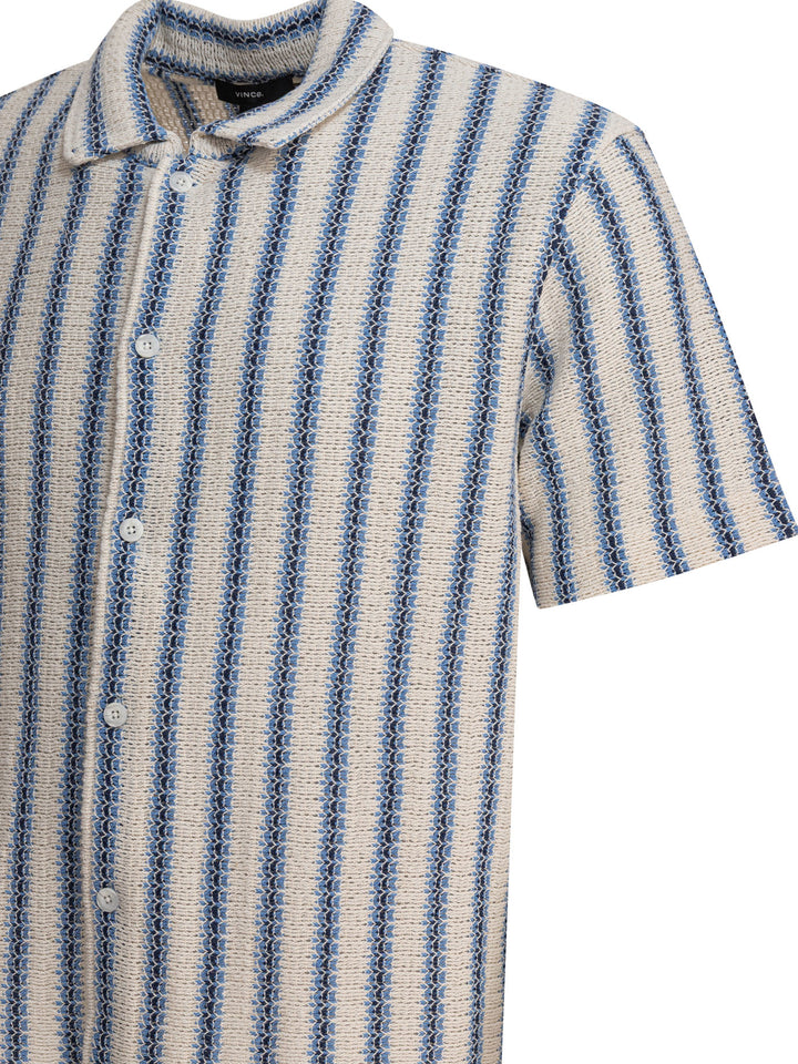 Vince Striped Shirt Shirts - Light blue | d3b244a4cb9076308a80b7a6e5f3e45a5aaada6a
