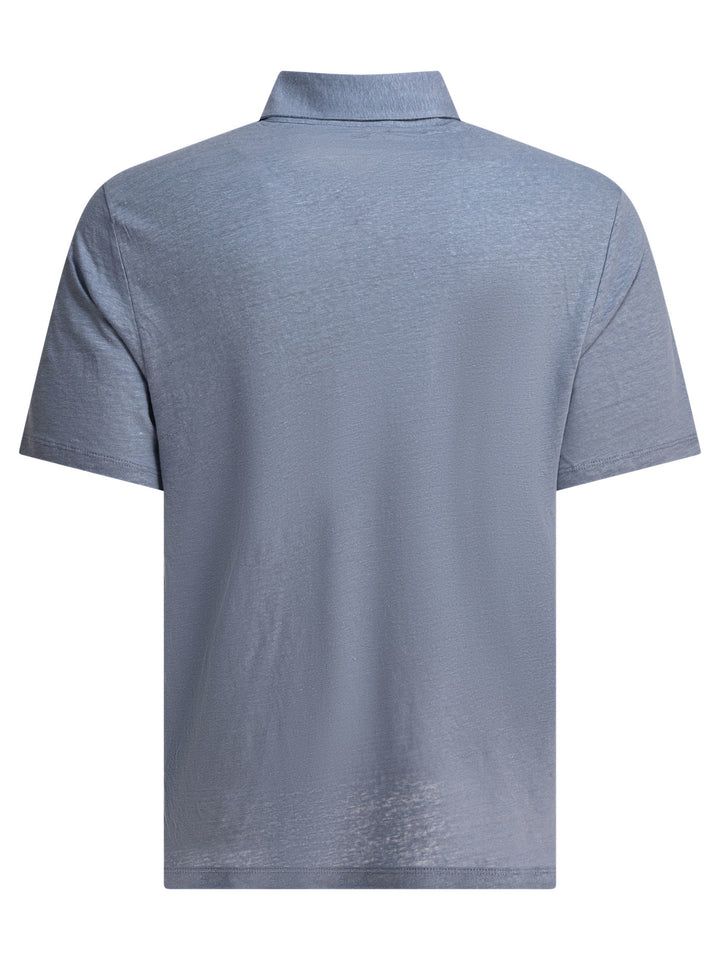 Vince Linen Polo Shirt Polo shirts - Light blue | 1343838bc9eacdf6188ee6b1460251eacb96cb5d