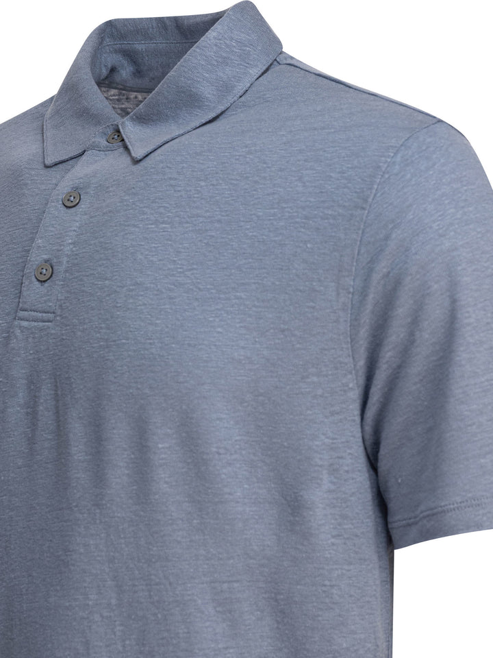 Vince Linen Polo Shirt Polo shirts - Light blue | b4c0f75b41e77e415e8c6469b600316ac4968350