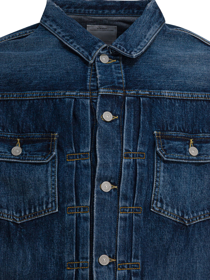 Visvim Ss 101x Jkt Dmgd-1010 Jackets and Coats - Blu | 1e0c2c0747fed184400aa48cb1c17cb1230cb72c