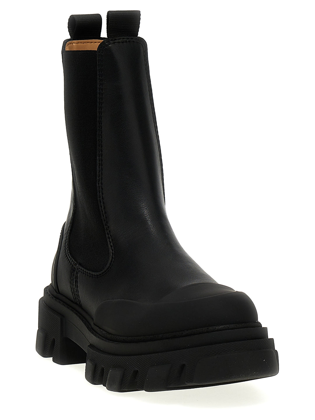 Ganni Leather Ankle Boots Stivali e Stivaletti - Nero | 2bd86791c21bae2ade339785556fee2fc3bb35b0