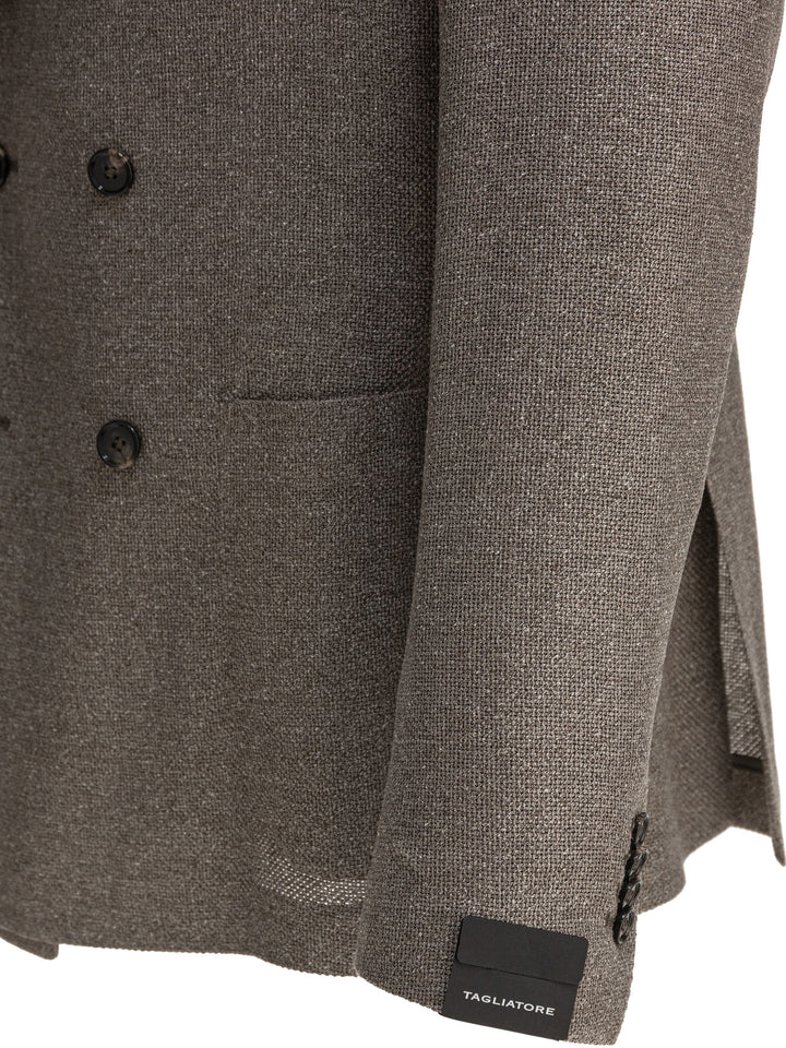 Tagliatore Wool Blazer Jackets and Coats - Marrone | d14a11ddb943c4e725518cc262e6f306234e1309