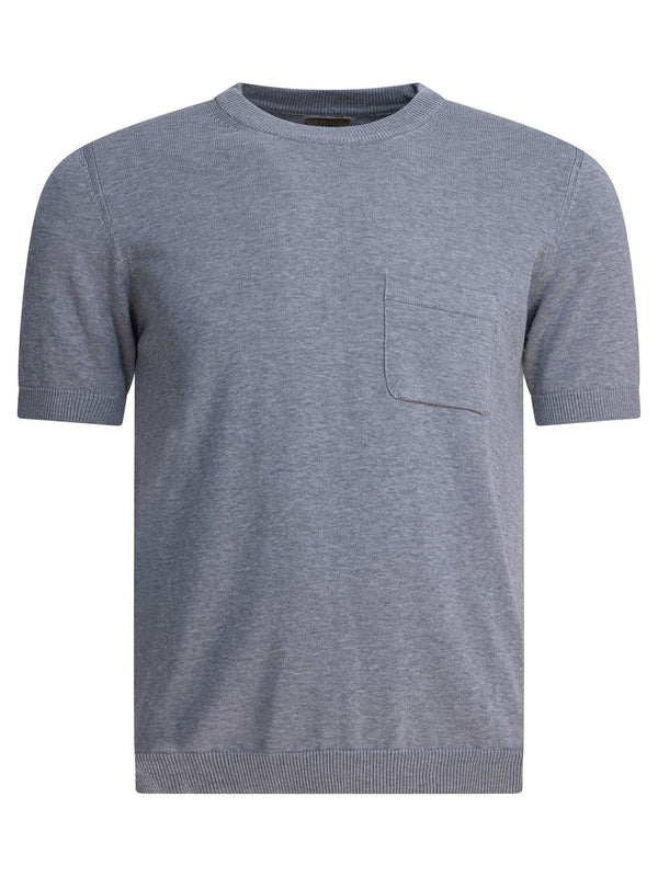 T-Shirt Con Taschino T shirt Grigio