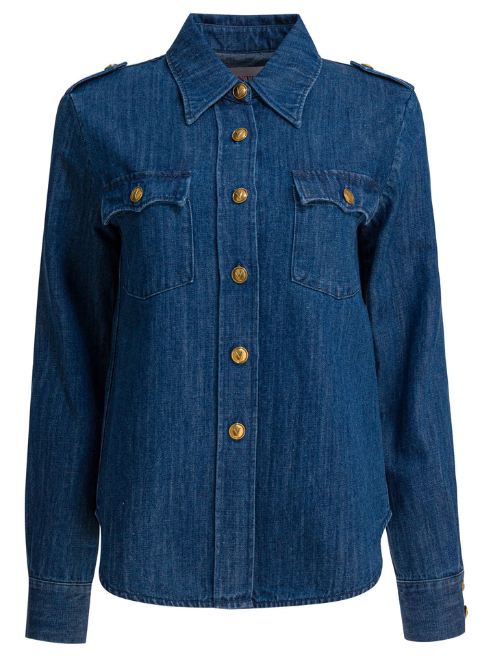 Valentino Western Style Shirt Shirts - Blu | ded4761075c5210b44c497309b43c824b4e7bfac