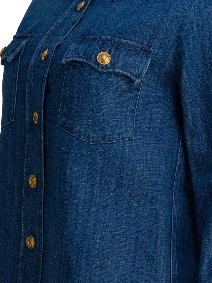 Valentino Western Style Shirt Shirts - Blu | 72c455fcf343c8434e7f417dd38596ab05167c2f