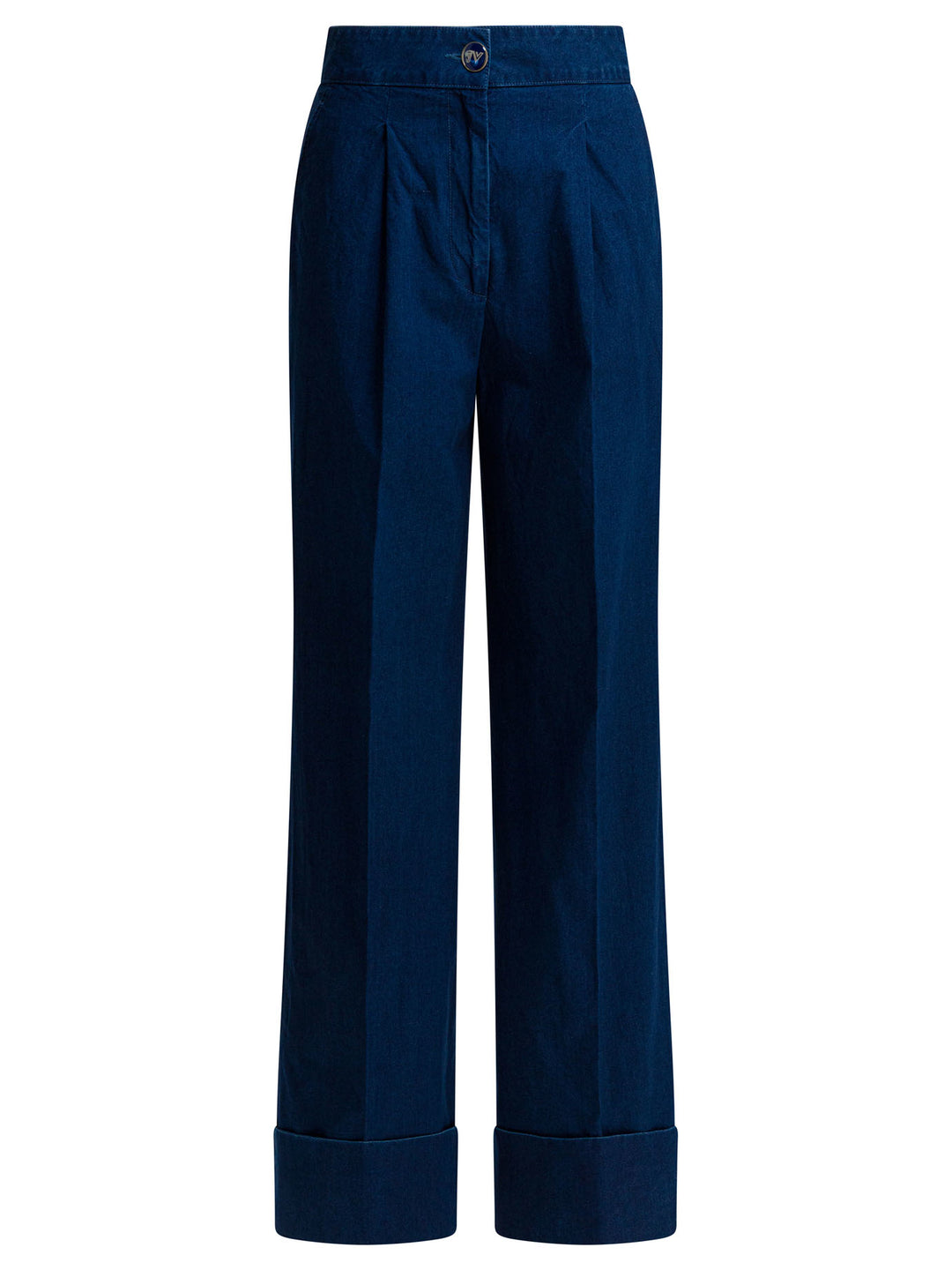 Valentino Wide-Leg  With Pleats Jeans - Blu | e4ee875a752bed1c96384b6b8113dbe1742ace36
