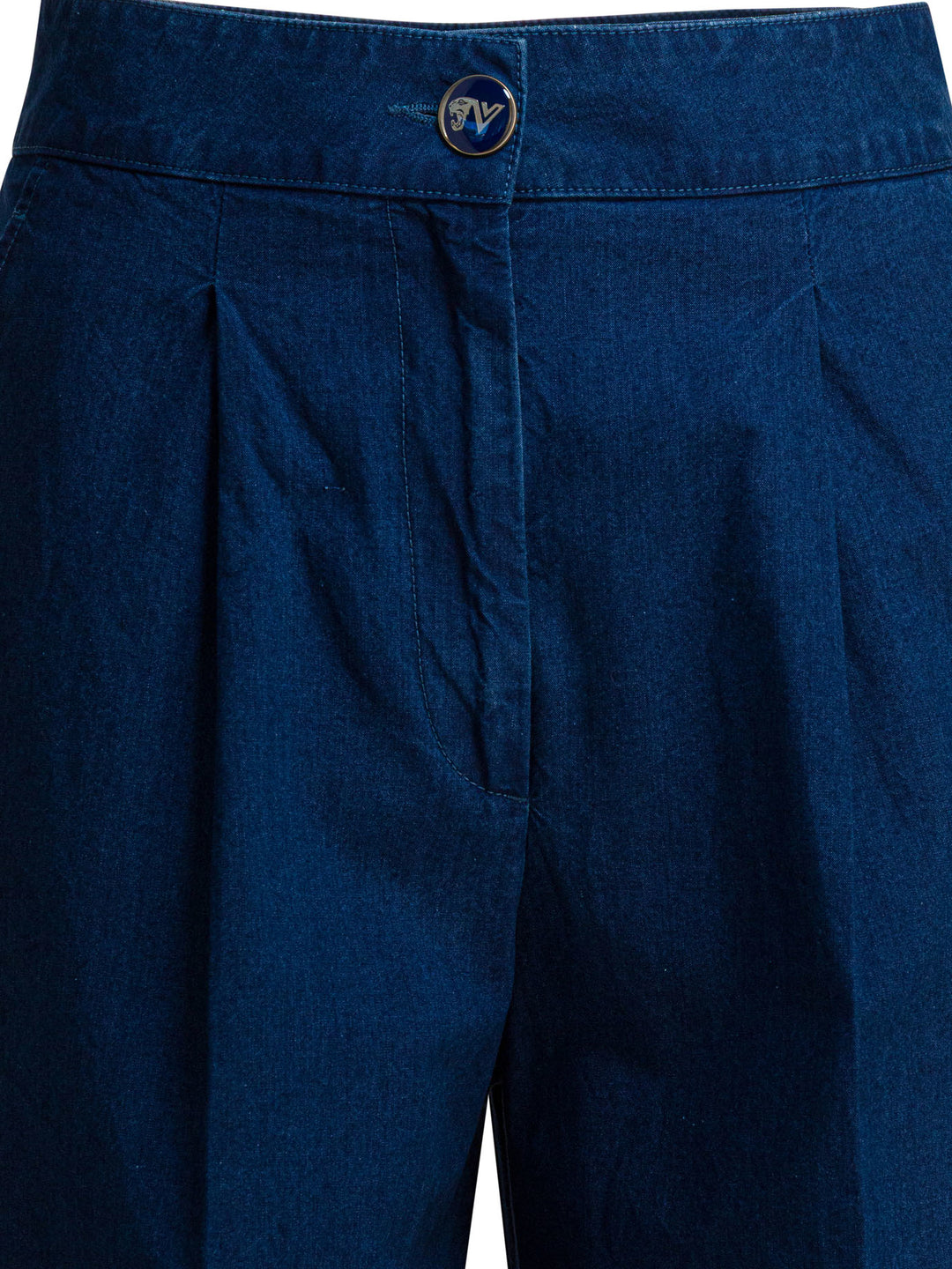 Valentino Wide-Leg  With Pleats Jeans - Blu | 4cbfeb742960d0654e56b9ee759c54e1be22ddf2