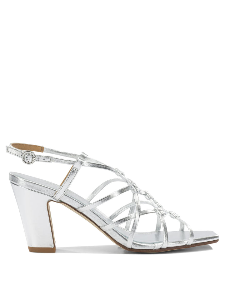 Aeyde Acacia 75mm Sandali - Silver | 943b31a2d349ead212a733ca581babd01b1e60ed