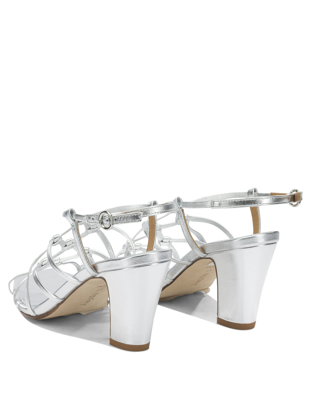 Aeyde Acacia 75mm Sandali - Silver | 9f27983195c3d950dbfa7d1255142eac6d84a1b8