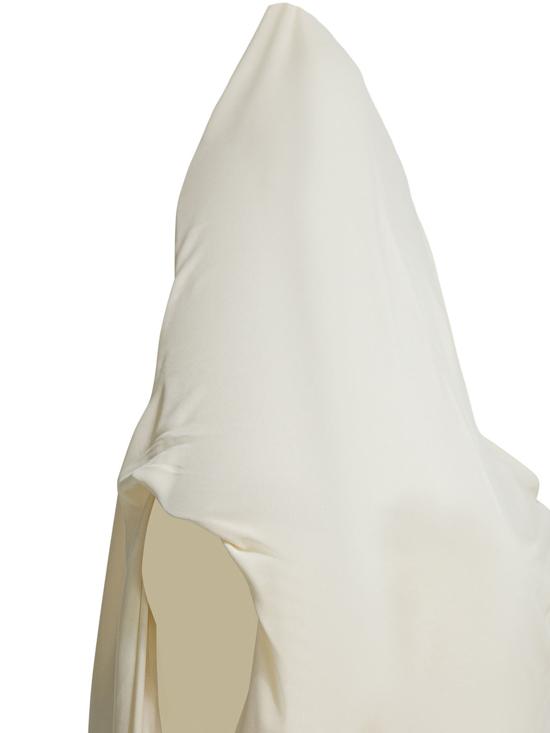 AlaïA Draped Bodysuit With Hood Top - Bianco | 787b29e30bd0b0ebad1db7a9ffe476365bef8cd7