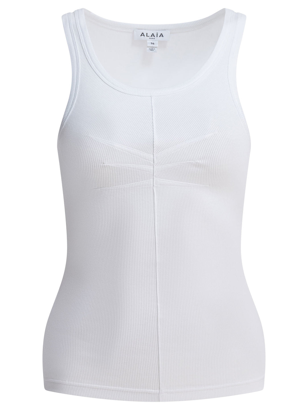 AlaïA Cotton Tank Top Top - Bianco | 6a8cb9552ffab1f2ed0227690e1917ef5dfc0dc9