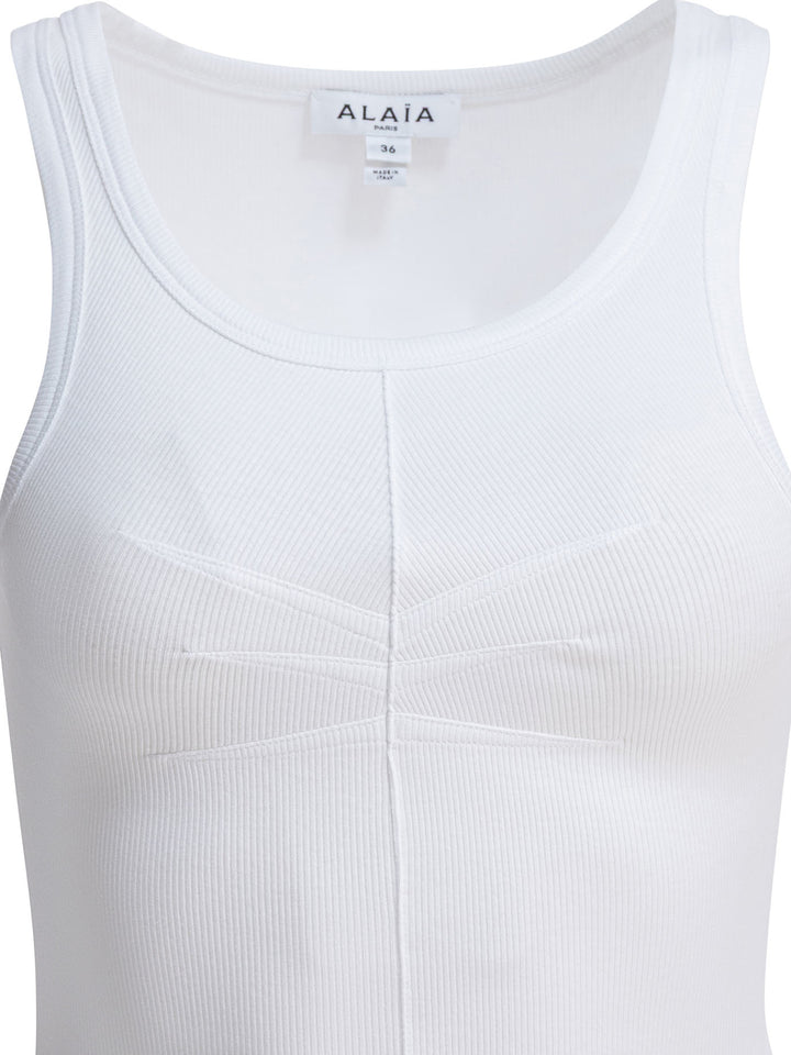 AlaïA Cotton Tank Top Top - Bianco | d04ca4ec0f5553a66246126159fb039e57e5a079