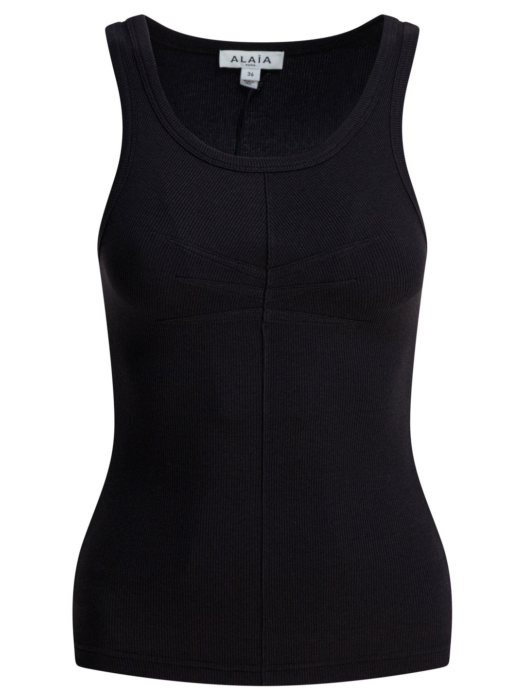 AlaïA Cotton Tank Top Top - Nero | 59b877ed86b929ce265a57dc90d81168eabb5d9a