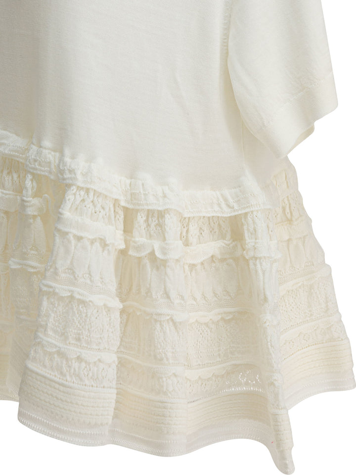 AlaïA Virgin Wool T-Shirt T-shirts - Bianco | 0bcdabbffa080a59d0ba5888cf2621d7e6a7bf9b