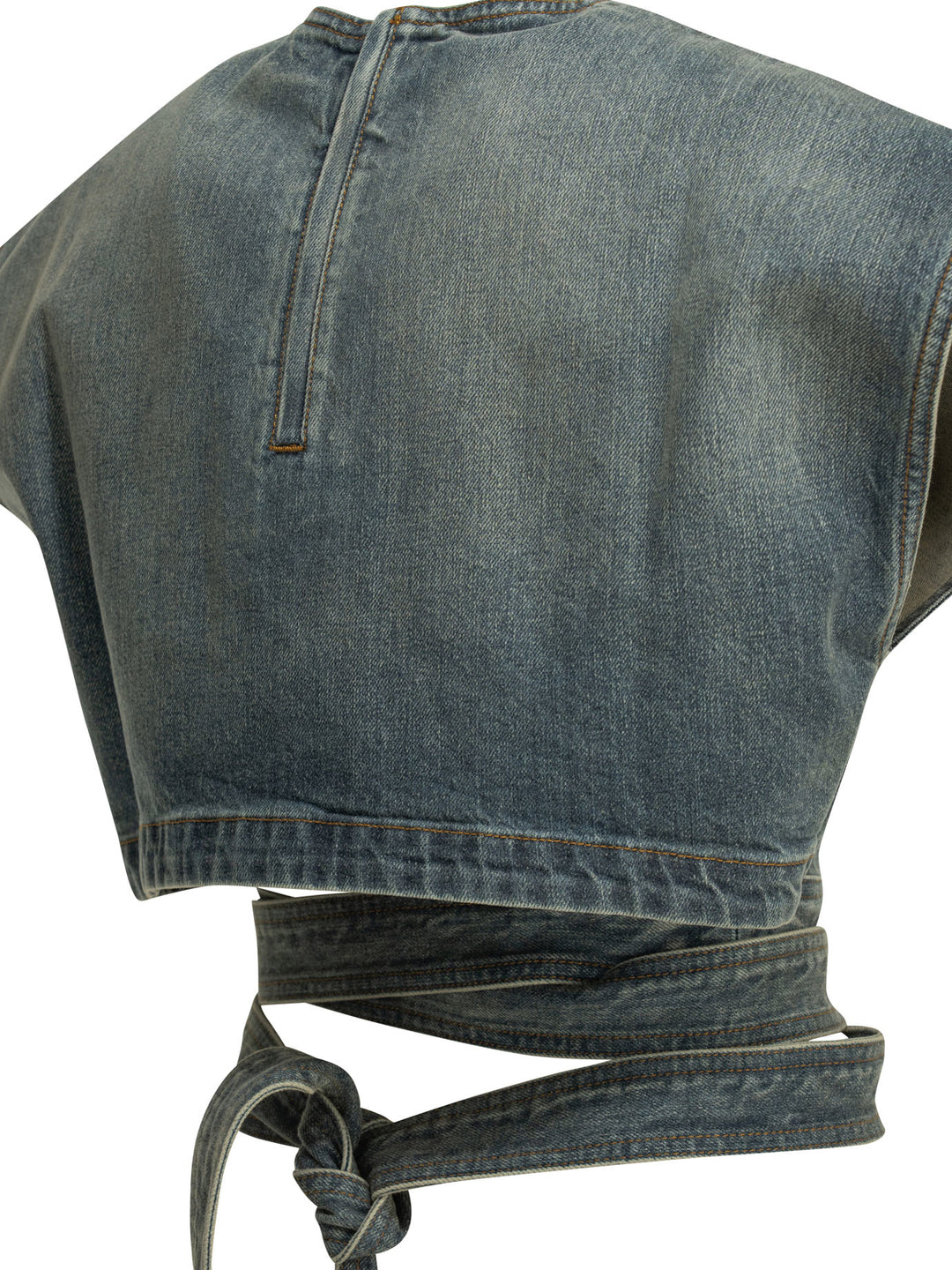 AlaïA Casual Denim Top Top - Light blue | a55e643f80ac6b8ebcbd244fc39637dacee28ed4