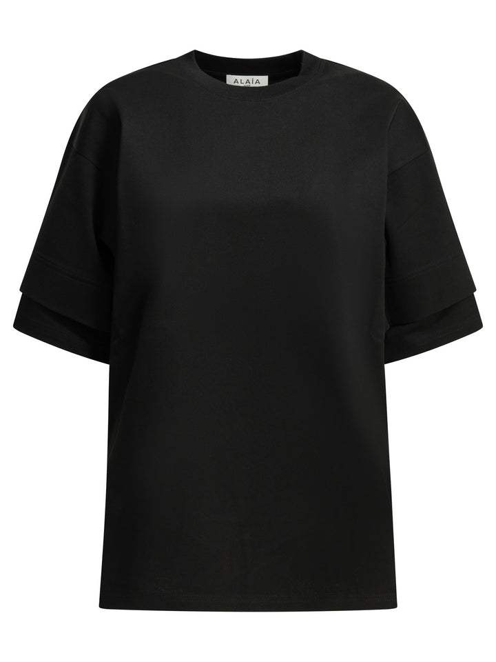 AlaïA Crew-Neck T-Shirt T-shirts - Nero | 0d06ee280039fff8be1c8271e42bf40e0888d8a9