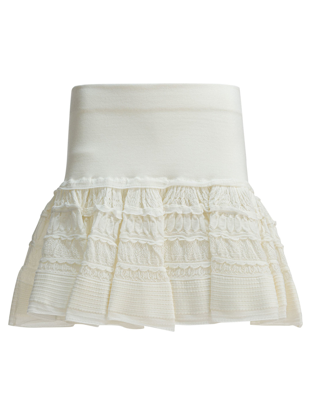 AlaïA Miniskirt With Ruffles Gonne - Bianco | a603cf526cb511b381e47df391059e040c13e274