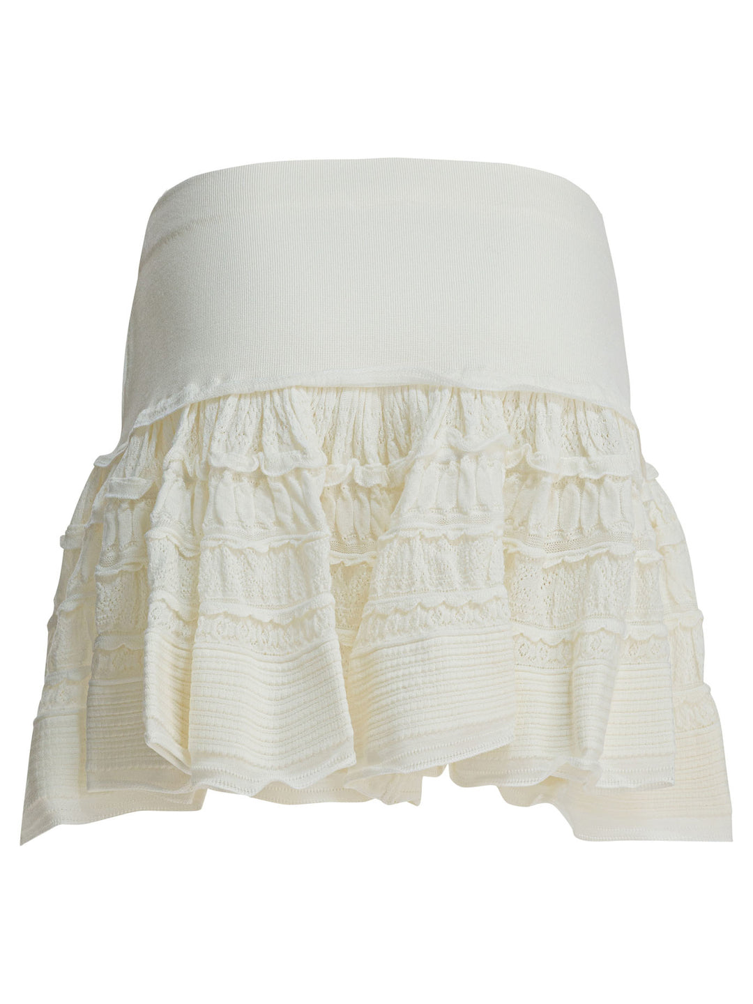 AlaïA Miniskirt With Ruffles Gonne - Bianco | d96d70ea4408fd92fbea6aaeb6e4dcf3411e09d3